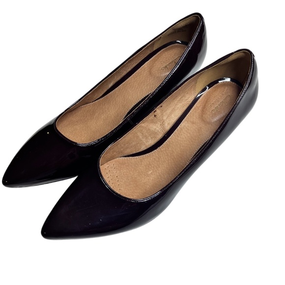 Clarks Sage Copper Burgundy Patent Leather Low Heel Shoes NWT - Picture 11 of 13